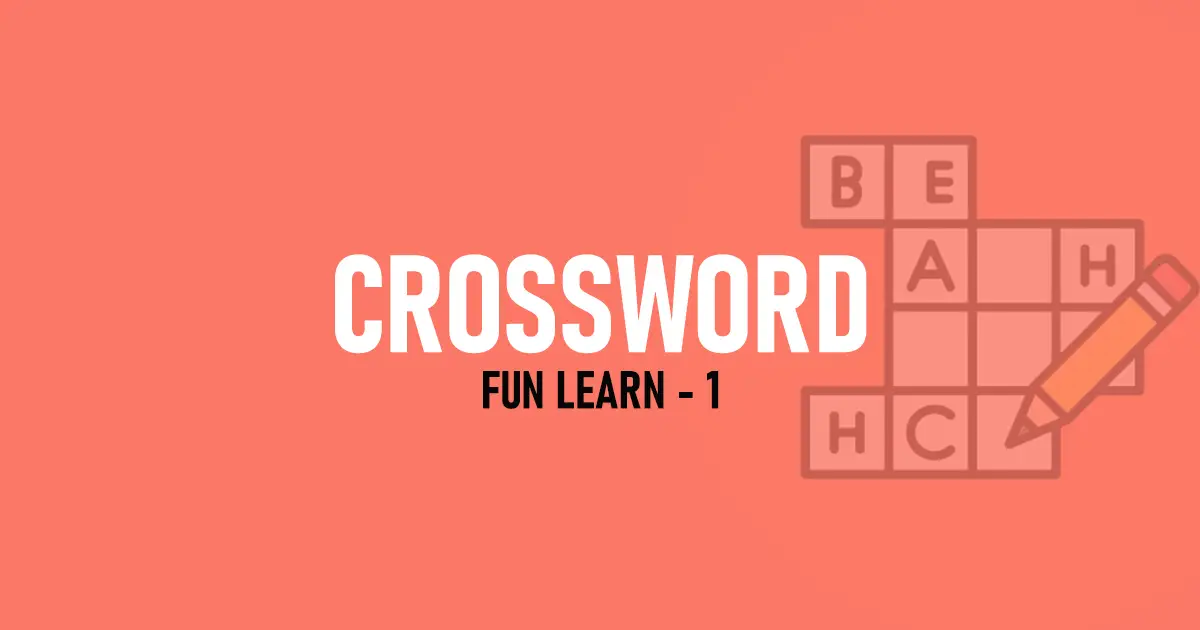 Crossword mcqs 4 exams fun learn 1