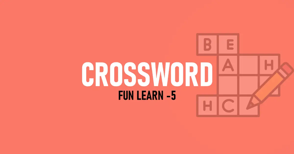 Crossword mcqs 4 exams fun learn 5